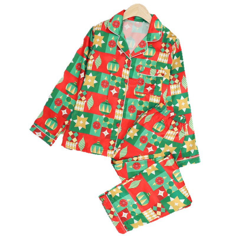 Drune | Urlaub Familie Button-down Weihnachten Pyjama Set