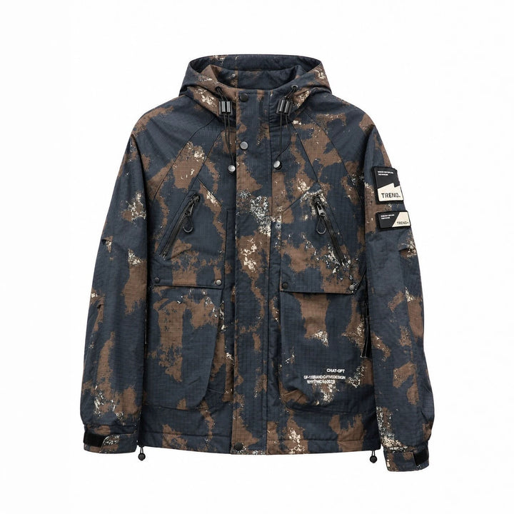 Herren Technischer Camouflage-Parka mit Kapuze und Ripstop-Außenmaterial Drune