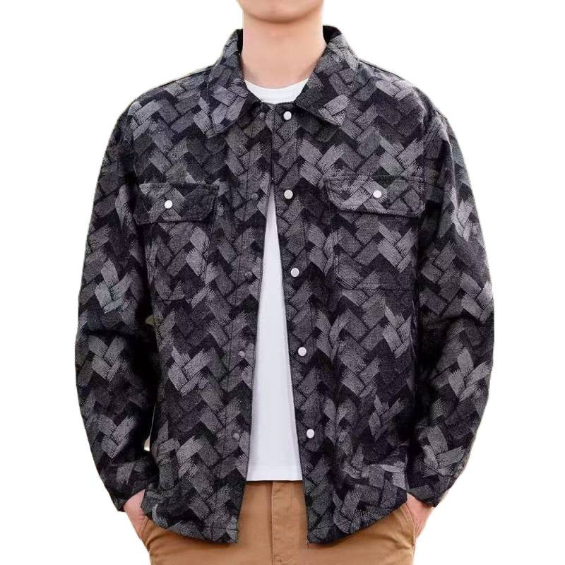 Herren Lässige Musterjacke Drune