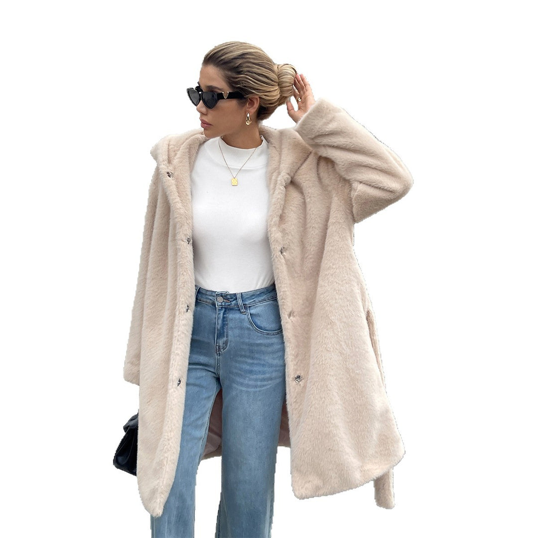 Damen Kuscheliger Oversize-Mantel mit praktischem Reißverschluss Drune