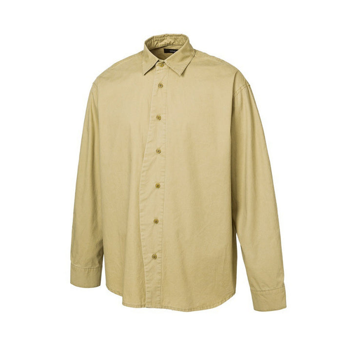 Herren Weites Oversize-Hemd aus Baumwoll-Twill mit Kentkragen und Relaxed‑Fit Drune