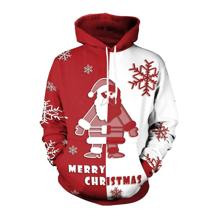 Damen Lustiger Kapuzenpullover mit Weihnachtsmotiv Drune