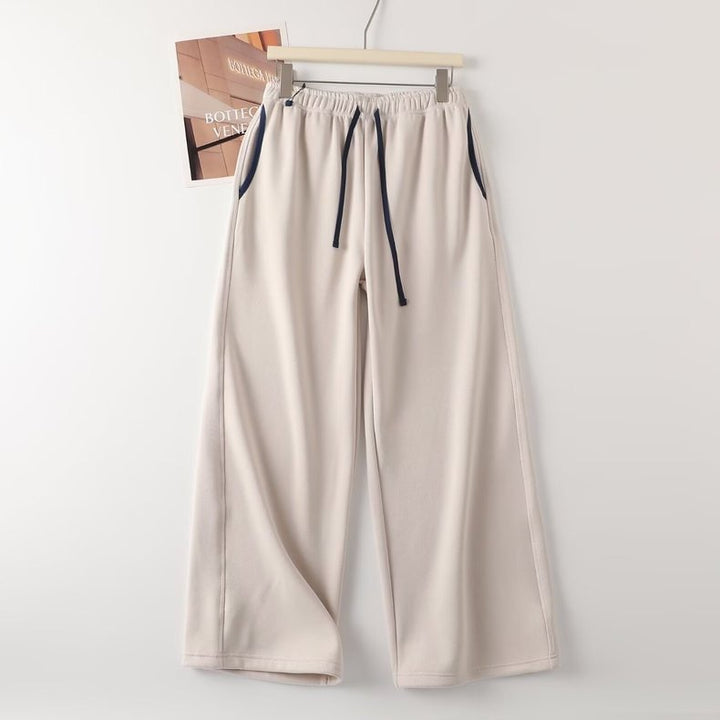 Damen lässige Freizeithose mit elastischem Bund und seitlichen Taschen Drune
