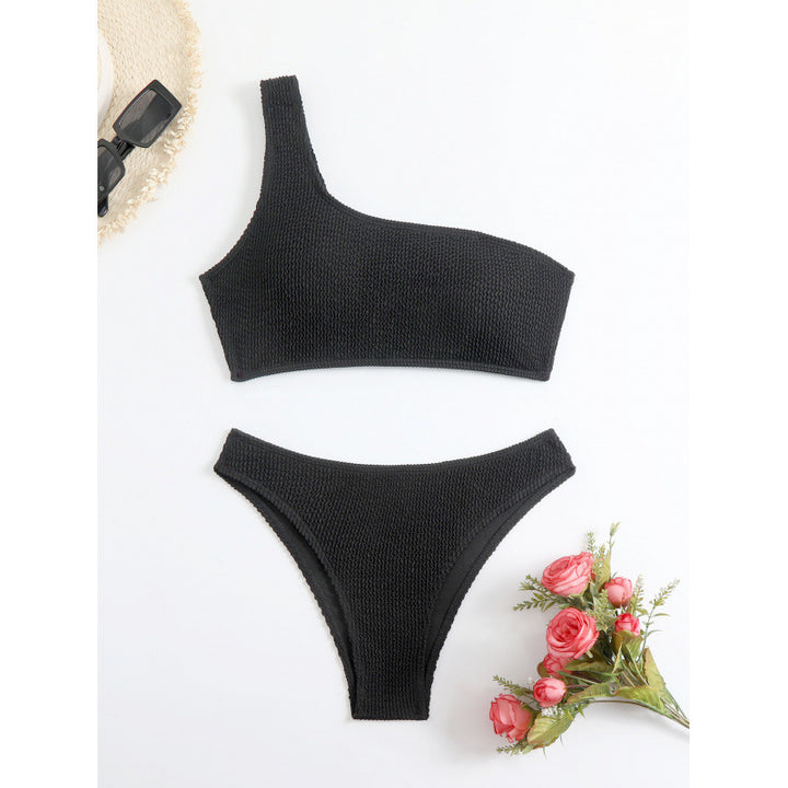 Damen Einseitiger Bikini mit strukturierter Oberfläche Drune