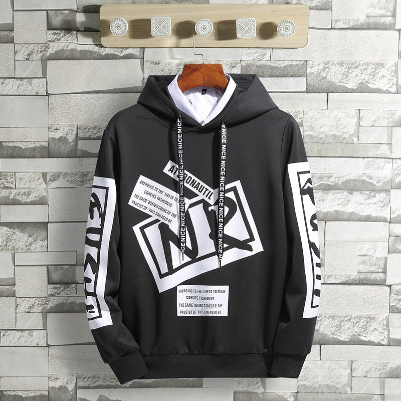 Herren Hoodie mit modernem Druck Drune