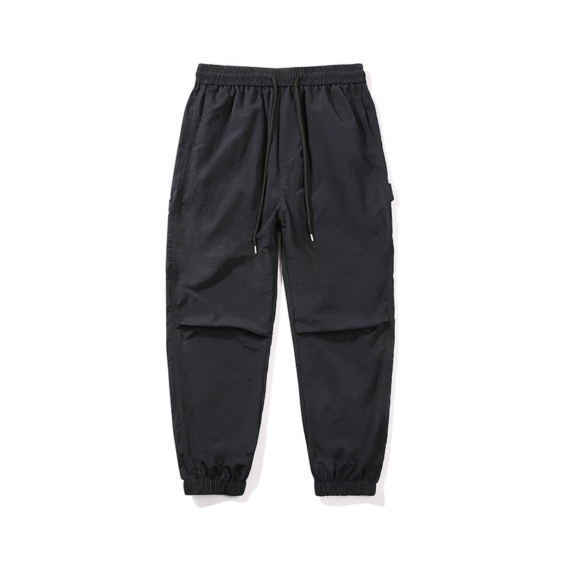 Herren Nylon-Mix Relaxed-Jogger mit elastischem Komfortbund, verdeckten Reißverschlusstaschen und geripptem Knöchelabschluss Drune
