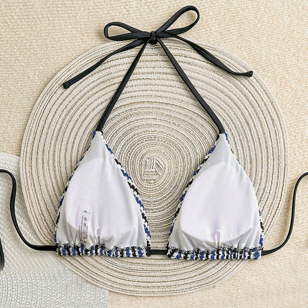 Damen Hochgeschnittenes Bikiniunterteil mit eleganten Bindebändern Drune