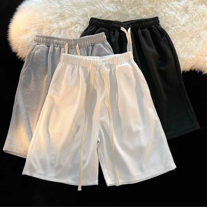 Herren Sportliche Mesh-Shorts mit elastischem Bund und Kordelzug Drune