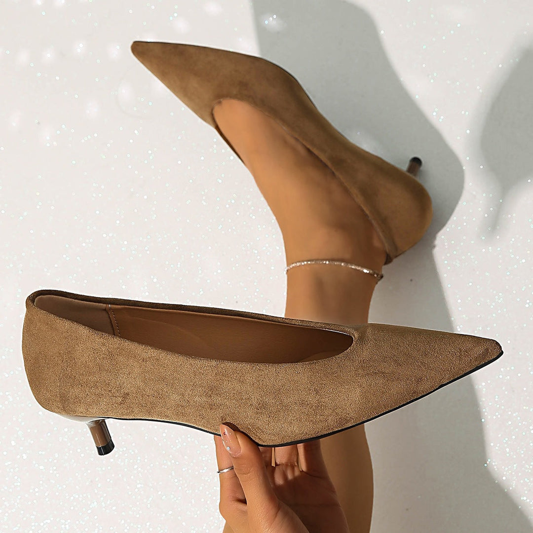 Damen Elegante Pumps aus hochwertigem Veloursleder mit geschmeidiger Form Drune