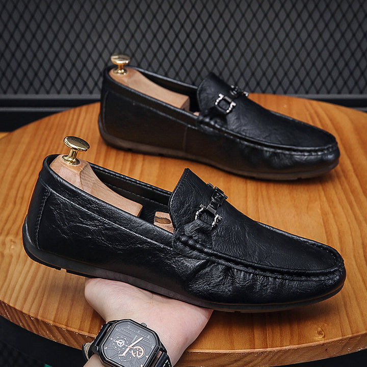 Herren Elegante Mokassins mit schickem Metallverschluss