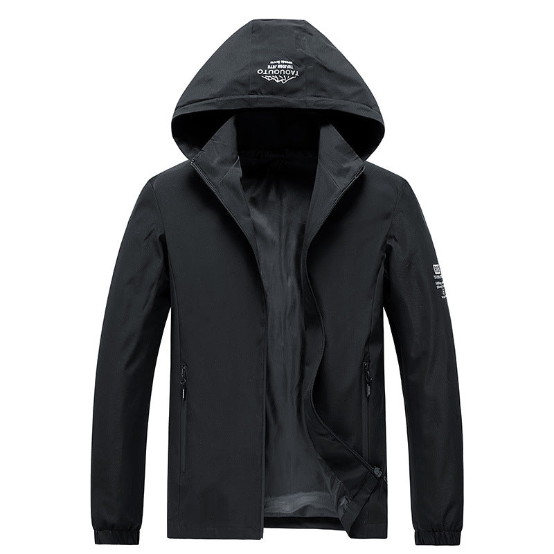 Herren Technische Outdoorjacke mit hohem Kragen Drune