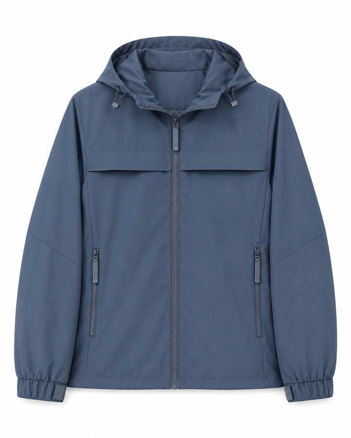 Herren Leichte wasserabweisende Kapuzen‑Softshelljacke mit Reißverschlusstaschen Drune