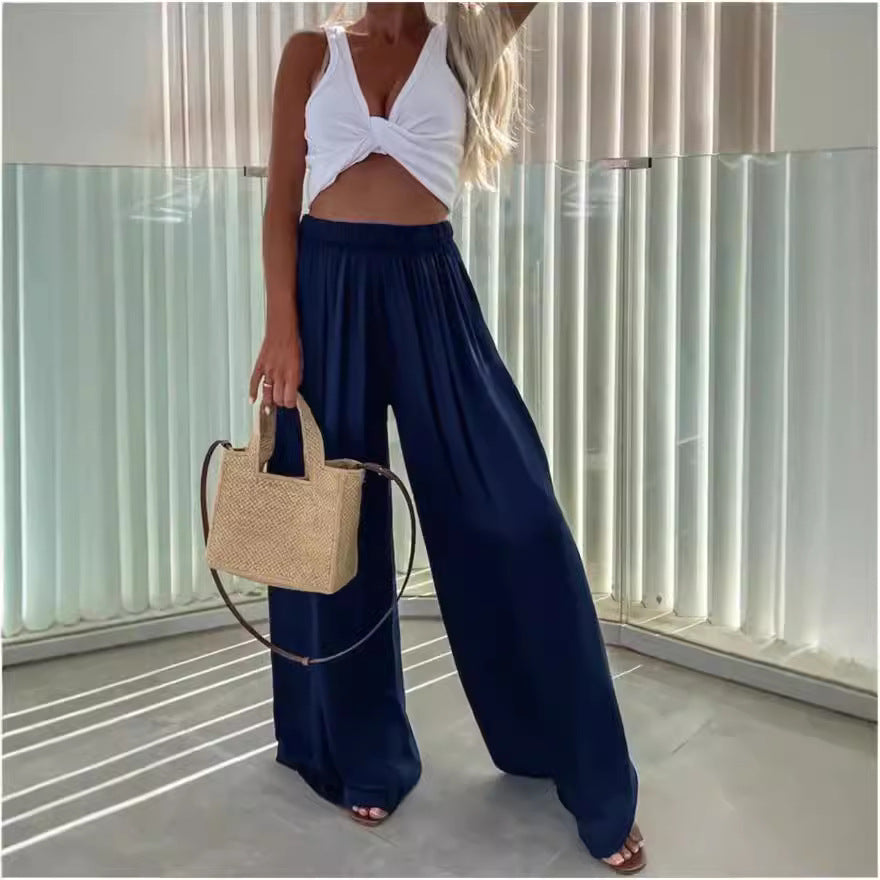 Damen Elegante und luftige Palazzo-Hose Drune