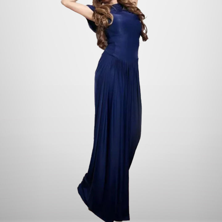 Damen Elegantes Wickelmaxikleid mit raffinierten Drapierungsdetails Drune