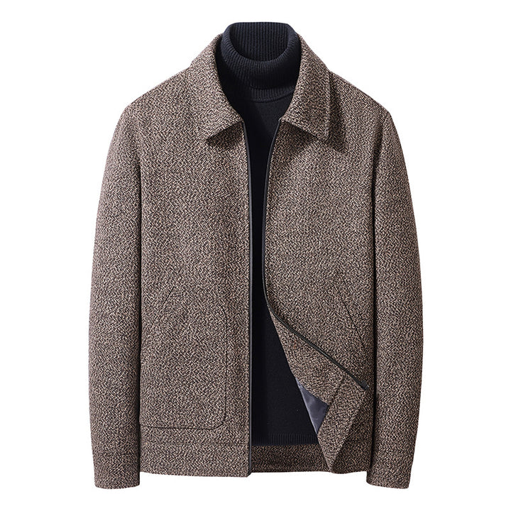 Herren Tweed-Blouson mit Hemdkragen, leicht wattierter Innenlage und aufgesetzten Taschen Drune