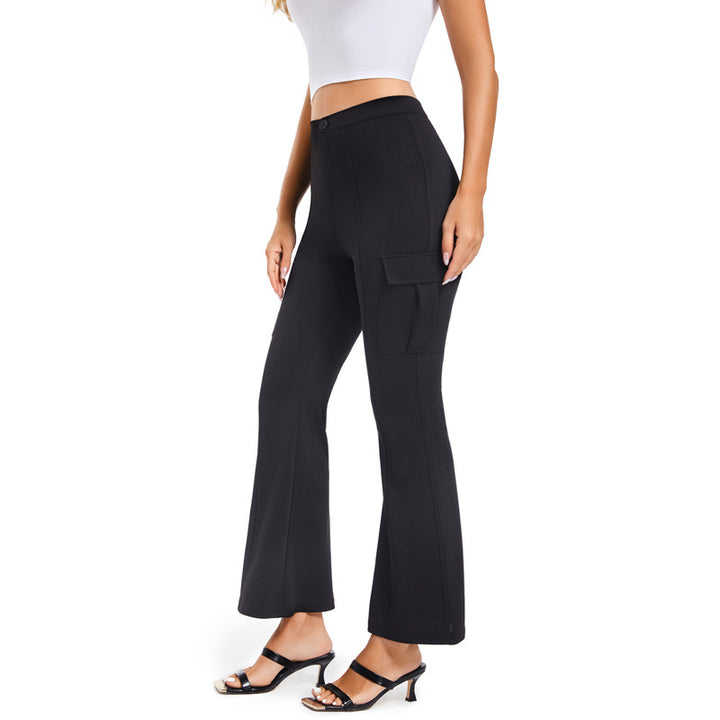 Damen Bootcut Cargo-Hose Drune