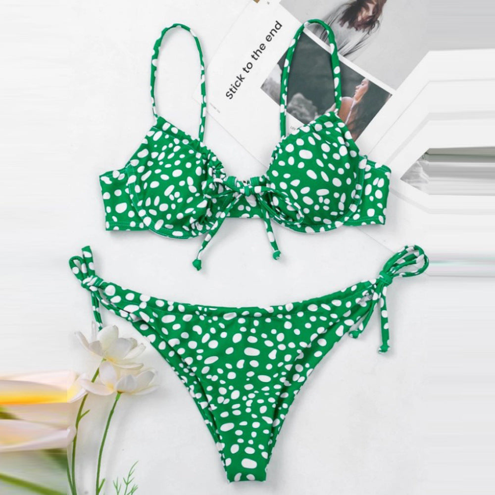 Damen Triangel-Bikini mit verstellbaren Trägern und verspieltem Design Drune