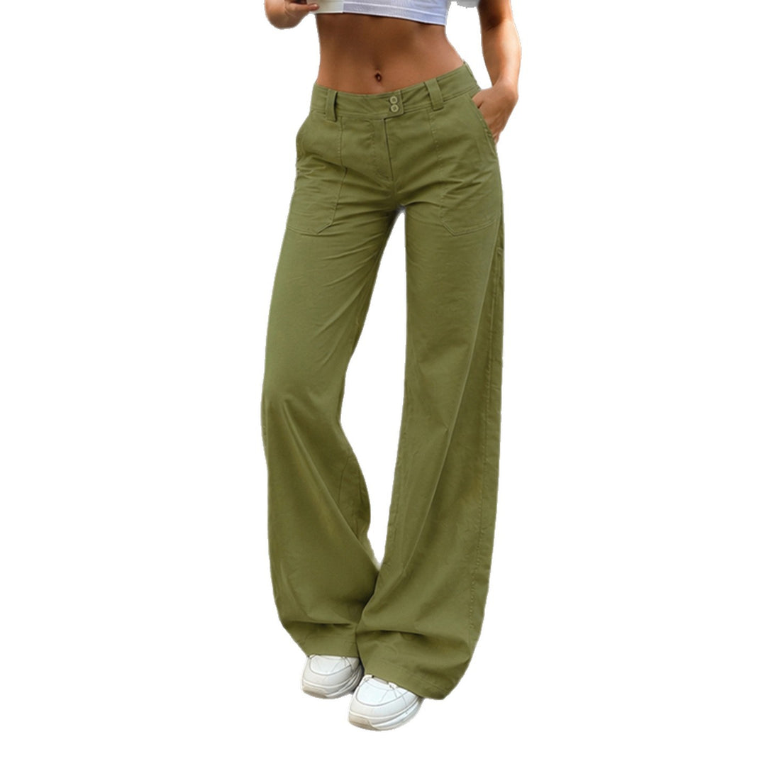Damen Hochtaillierte Palazzohose im Utility‑Stil mit weitem Bein Drune