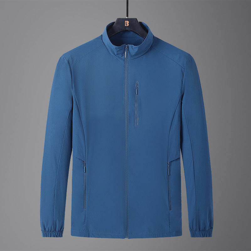 Herren Leichte Softshell-Jacke mit Stehkragen, wind- und wasserabweisender Oberfläche sowie Reißverschlusstaschen Drune