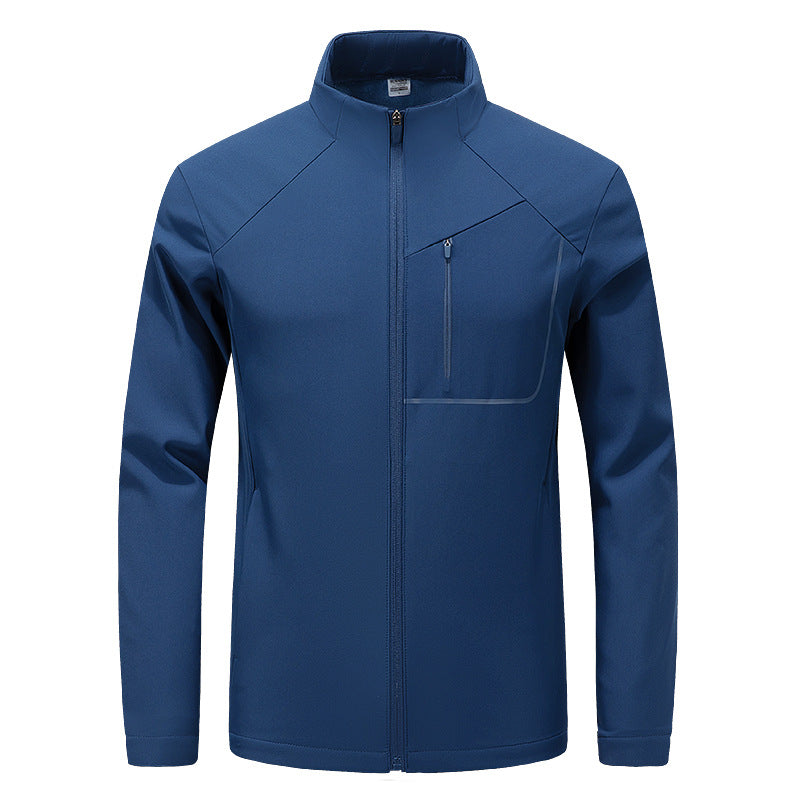 Herren Leichte Softshelljacke im urbanen Schnitt mit wasserabweisender Oberfläche und Brusttasche Drune