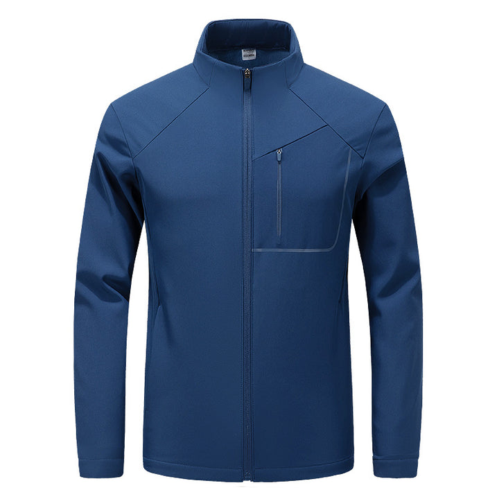 Herren Leichte Softshelljacke im urbanen Schnitt mit wasserabweisender Oberfläche und Brusttasche Drune