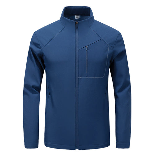 Herren Leichte Softshelljacke im urbanen Schnitt mit wasserabweisender Oberfläche und Brusttasche Drune