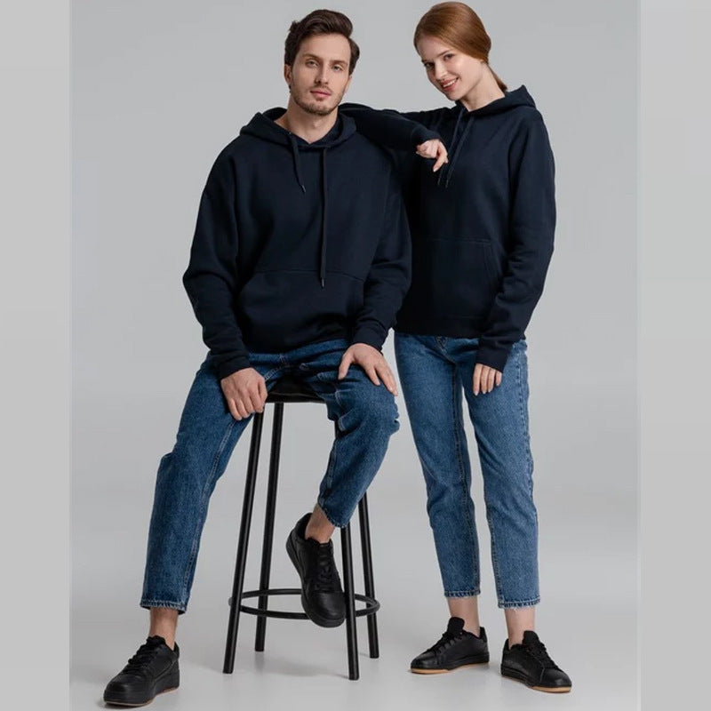 Unisex nan minimalistischer Heavyweight Kapuzenpullover aus French‑Terry mit verdeckter Kängurutasche und schmaler Silhouette Drune