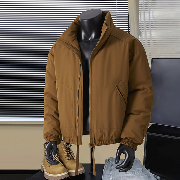 Herren Thermo‑isolierte Kurzblouson‑Jacke mit Stehkragen und Tunnelzugbund Drune
