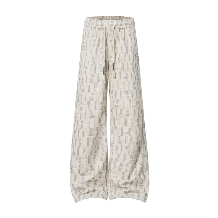 Damen Weite Palazzo-Jogginghose mit Strukturstrick, Tunnelzug & Ballonbein Drune