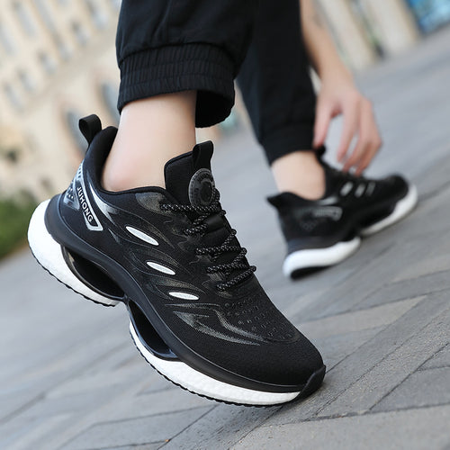 Herren gedämpfter Trainings- und Laufschuh mit dualer Luftkammer-Zwischensohle und atmungsaktivem Mesh-Obermaterial Drune