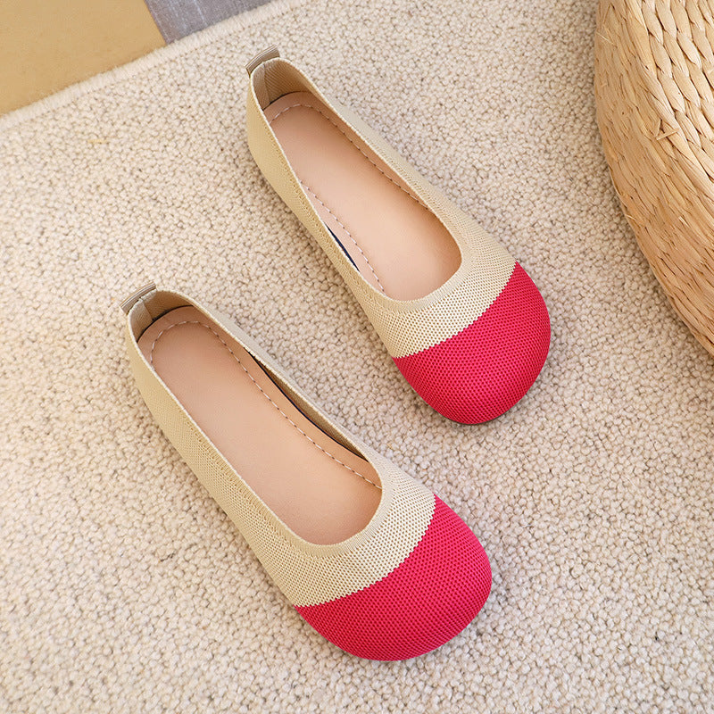 Damen atmungsaktive Ballerinas mit flexiblem Obermaterial Drune