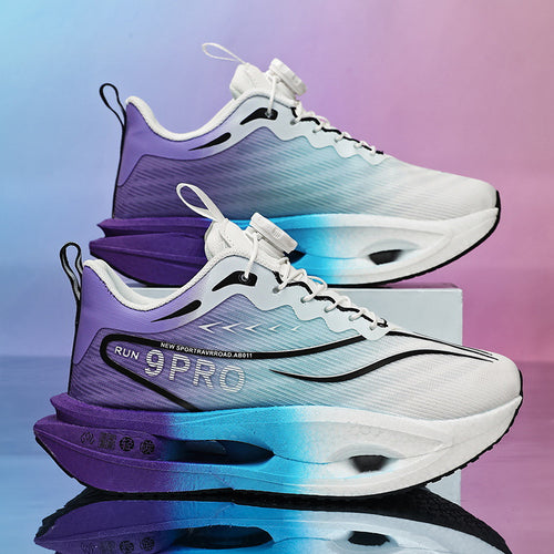 Damen Lauf- und Fitness-Sneaker mit Drehverschluss, Luftkammer-Zwischensohle und atmungsaktivem Strickoberteil Drune