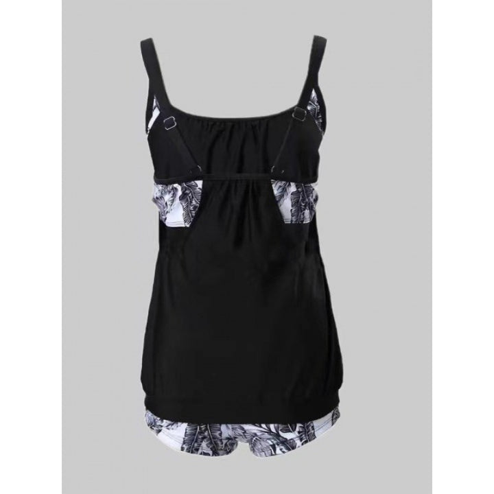 Damen Tankini-Set mit floralem Oberteil und bequemen Shorts Drune