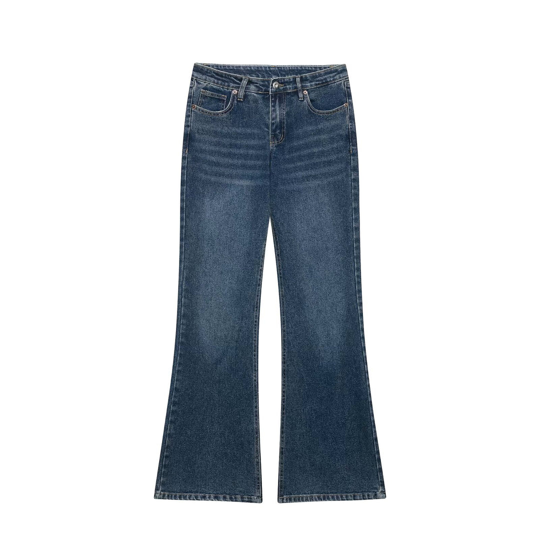 Damen Highwaist Schlagjeans mit weitem Bein und Five‑Pocket‑Design Drune