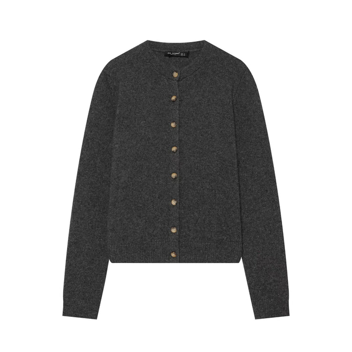 Damen Feinstrick-Cardigan mit Rundhalsausschnitt und durchgehender Knopfleiste Drune