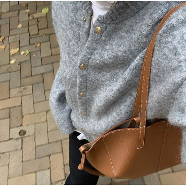Damen Strickjacke mit knöpfbarem Design und weichem Material Drune