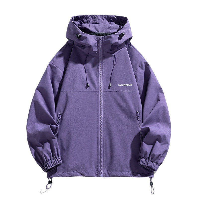 Herren Tech-Kapuzenwindbreaker mit verstellbarem Saum und wasserabweisender Membran Drune
