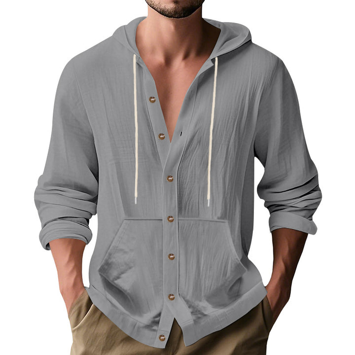 Herren lässige Sommerjacke mit Kapuze Drune
