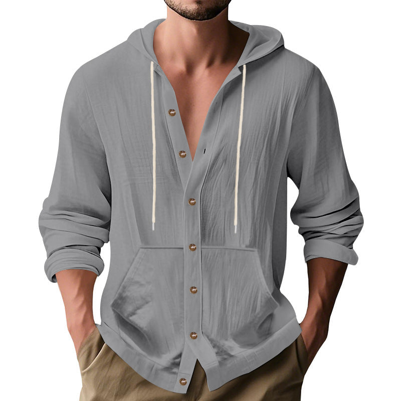 Herren lässige Sommerjacke mit Kapuze Drune