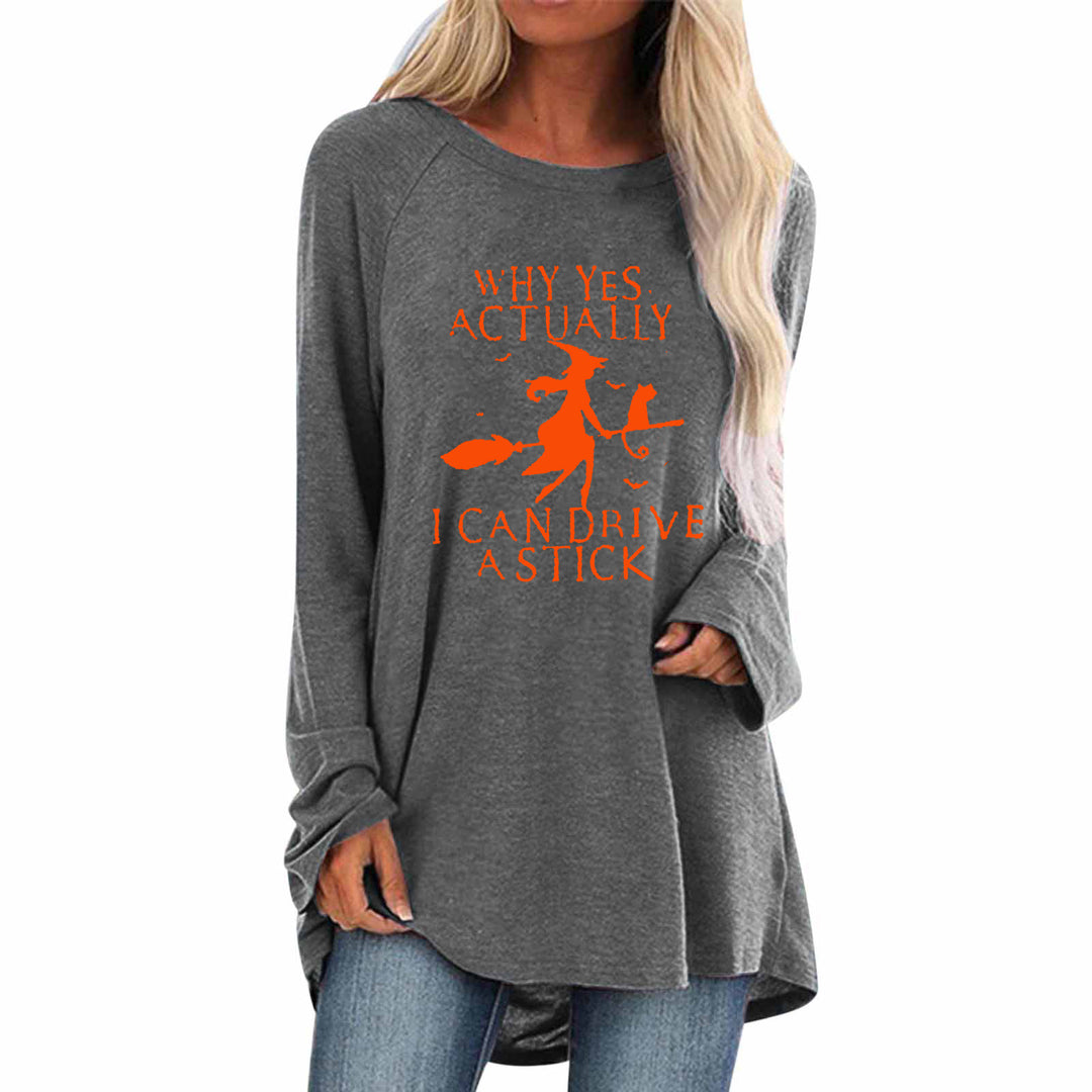 Damen Sweatshirt mit kreativem Halloween-Design und weiten Ärmeln Drune