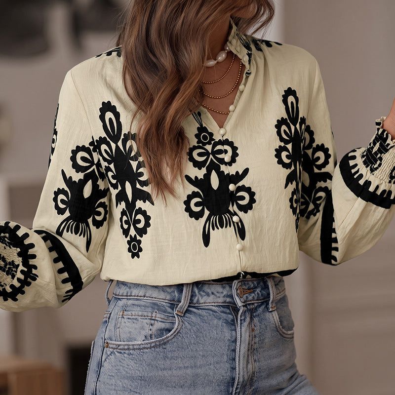 Damen Boho-Chic Bluse Drune