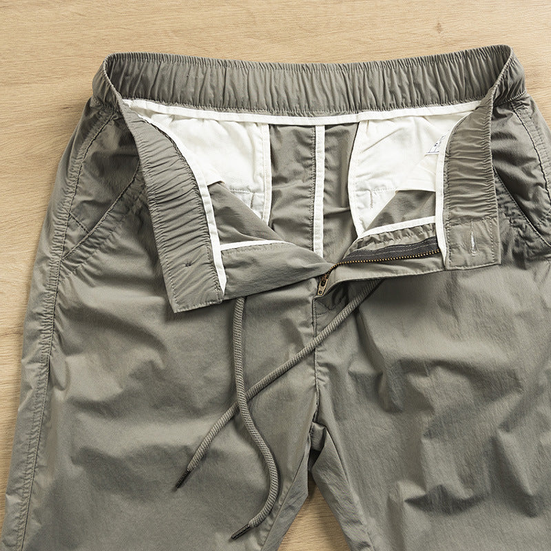 Herren leichte Freizeithosen mit elastischem Bund und seitlichen Taschen Drune