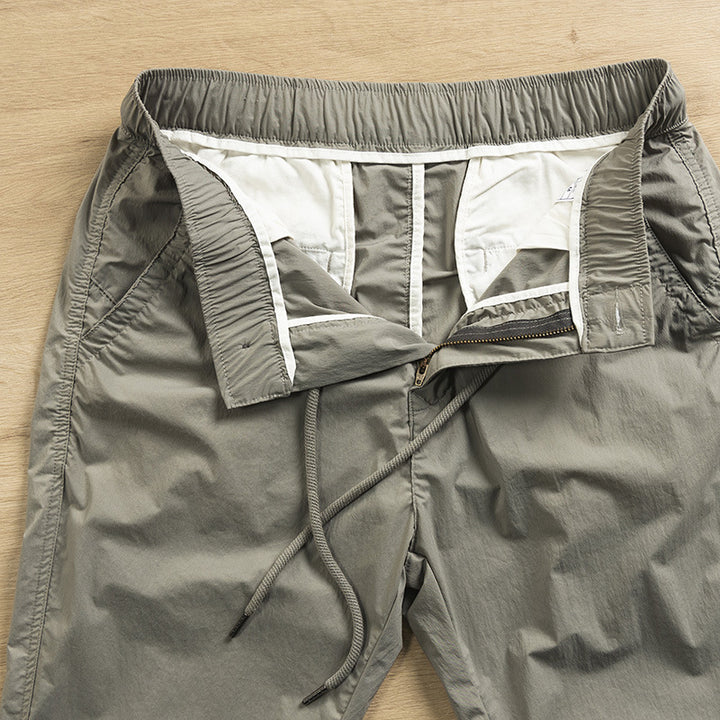 Herren leichte Freizeithosen mit elastischem Bund und seitlichen Taschen Drune
