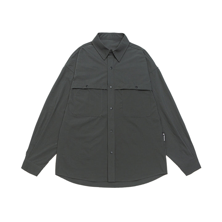 Herren Overshirt-Jacke mit Druckknopffront und doppelten aufgesetzten Taschen Drune