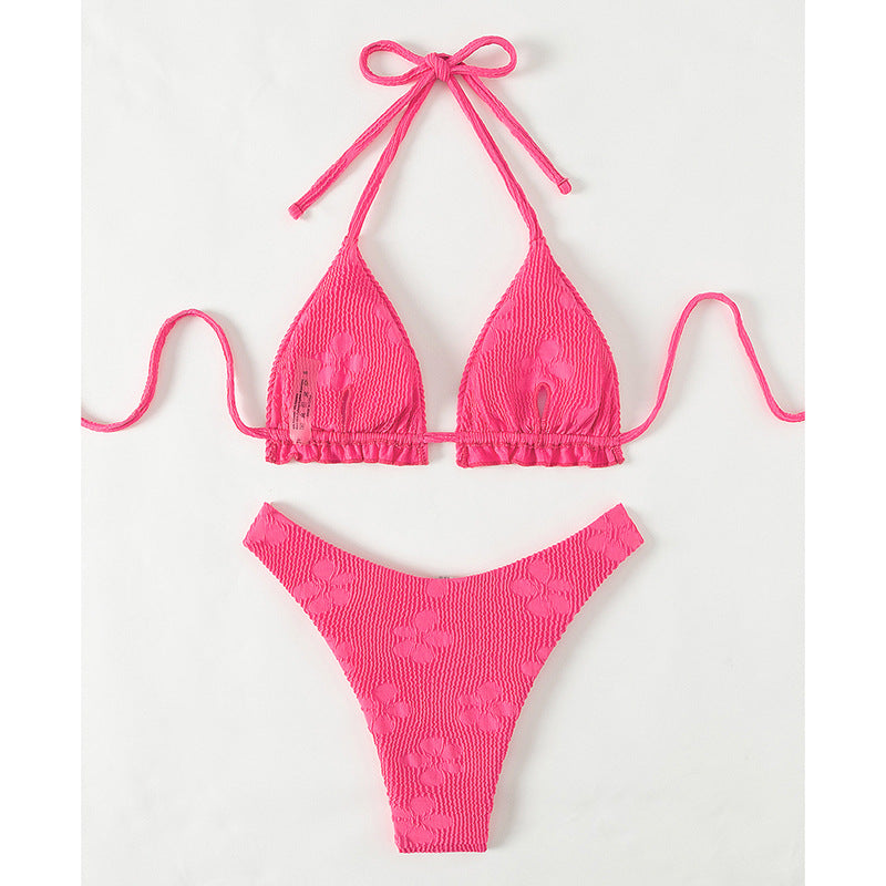 Damen Triangel-Bikini mit raffinierten Rüschen- und Bindedetails Drune