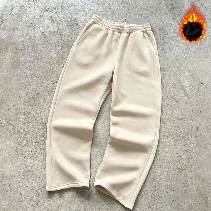 Unisex Thermo-Fleece-Jogginghose mit wärmender Innenbeschichtung, elastischem Komfortbund und geradem Bein Drune
