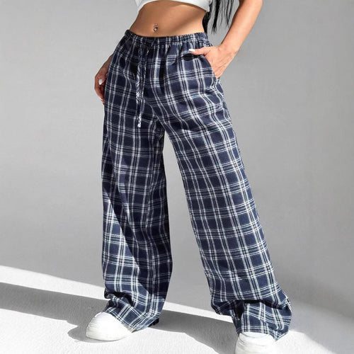 Damen lässige Karo-Hose Drune