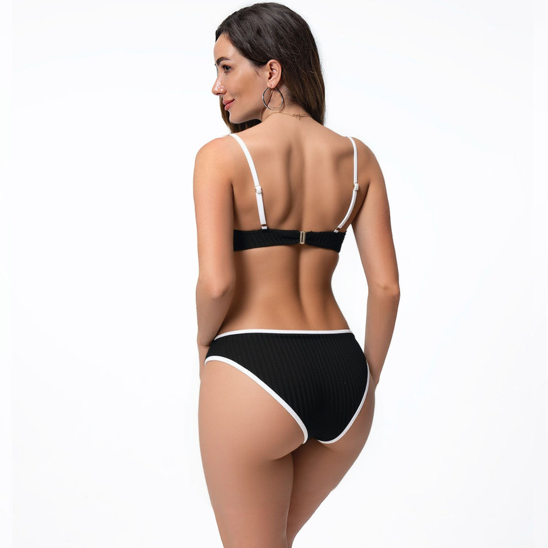 Damen Komfortables Bikiniset mit Rippdesign Drune
