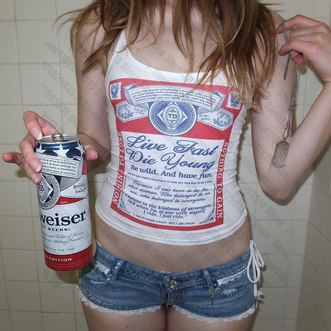 Damen ärmelloses Tanktop mit kreativem Druck Drune