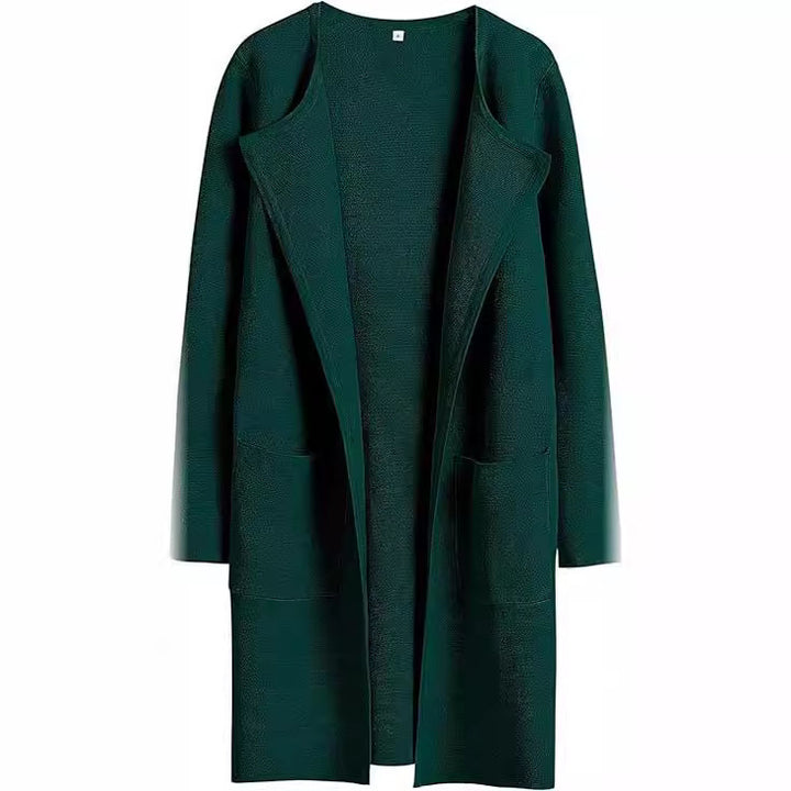 Damen Oversized Strickmantel mit offenen Fronten und praktischen Taschen Drune
